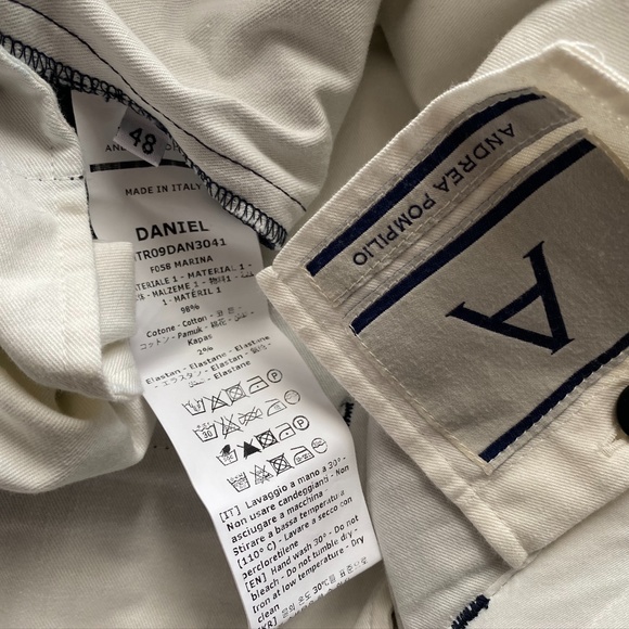 ANDREA POMPILIO CASUAL STRIPED PANTS M/ITALY 48/32 - Picture 7 of 7